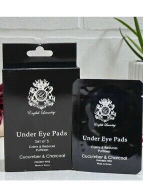 English Laundry Cucumber Charcoal Under Eye Pads Depuffing 5 pack Korean NEW PC
